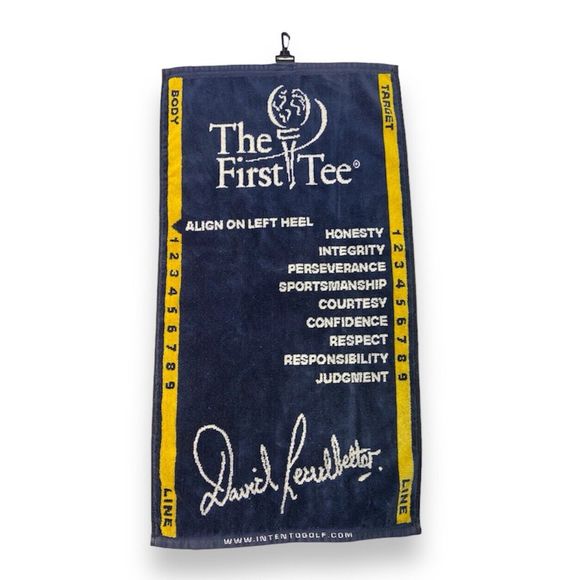 Vintage David Leadbetter Golf Swing Training Putter Towel w/Clip ~ The First Tee - Picture 1 of 8